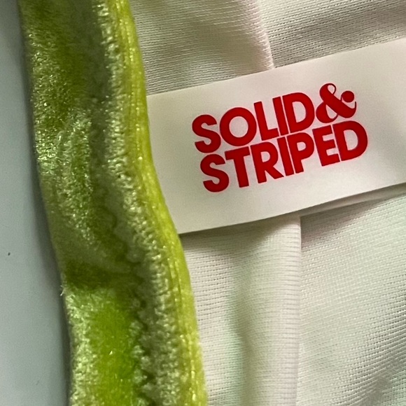 Solid & Striped • Lime Green Velvet Women's Bikini Set - Picture 9 of 12